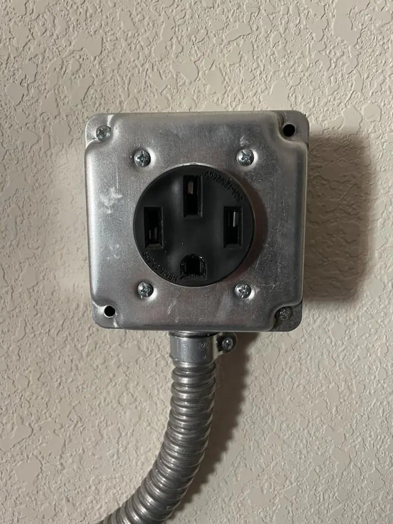 NEMA 14-50 outlet installed for Electrical Panel Upgrade in Overisel